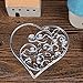 Whitelotous Cutting Dies Cut Dies Stencil Metal Template Mould for DIY Scrapbook Album Paper Card (Hollowout Heart)