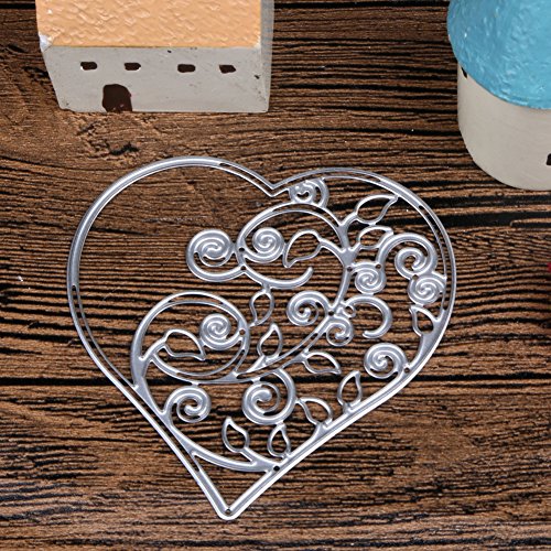 Whitelotous Cutting Dies Cut Dies Stencil Metal Template Mould for DIY Scrapbook Album Paper Card (Hollowout Heart) - Thumbnail 5