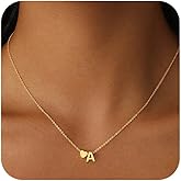 Lyncory Gold Heart Initial Necklace for Women 14K Gold Plated Pendant Letter Dainty Fashion Heart A-Z Initial Necklaces for Women Jewelry Gifts
