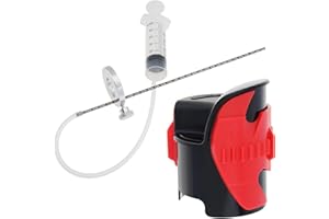 Windance Motorcycle Front Fork Maintenance Tool Kit,Fork Seal Saver Cleaner 45mm-55mm Shock Repairing Tool + Fork Suspension Oil Level Measurement Gauge Oil Syringe Tool (Red)