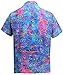 La Leela Casual Fit Men's Hawaiian Button Down Short Sleeve Pocket Shirt multicolored