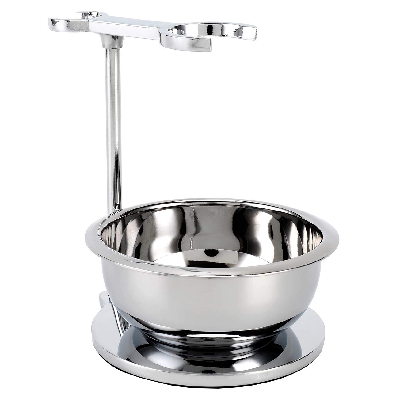 SANWA Deluxe Heavyweight Shaving Brush Razor Stand with Stainless Steel Soap Bowl Set,Dad Gifts,boyfriend Gifts,Husband Gifts for Him
