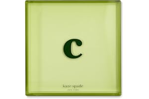 kate spade new york Initial Decorative Initial Tray, Personalized Acrylic Vanity Letter Tray, Just Mine (C)