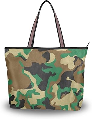 designer camo tote bag