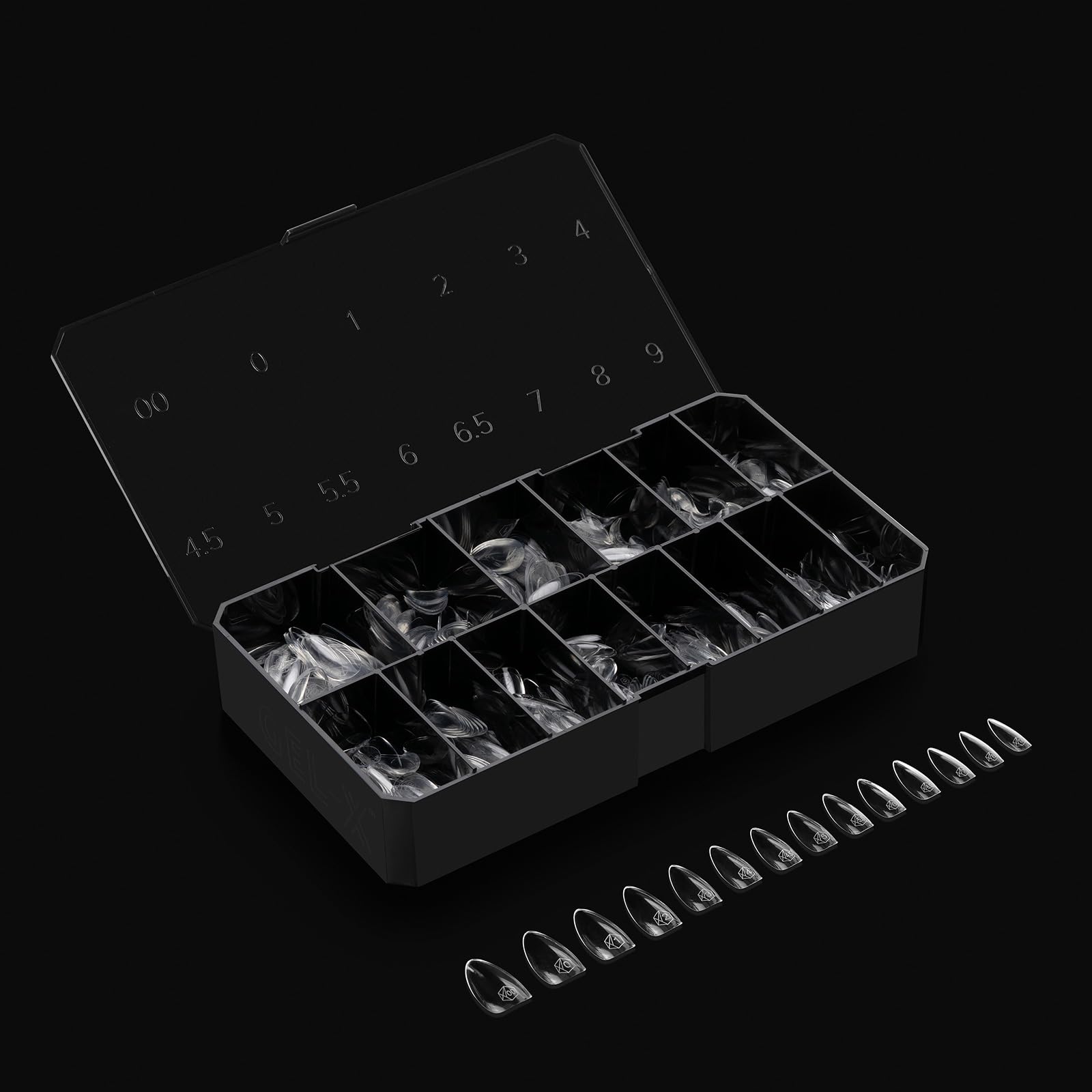 Apres Gel-X® Almond Box of Nail Tips | 280 Gel-X Tips, Soft Gel Tips, 14 Sizes 00-9 | Half-sizes Included (Natural Almond Medium, 280 Count) - Image 3