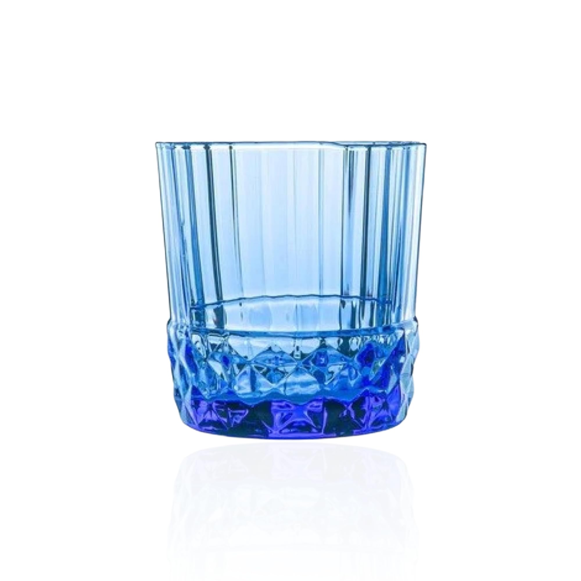 Bormioli 93902 Rocco America Set of 6 Glasses Blue Dof, Glass, 38cl