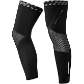 ROCKBROS Cycling Leg Warmers Thermal Long Leg Sleeves for Men Women | Cold Weather Leg Warmer Thermal Fleece Long Leg Sleeves Non-Slip