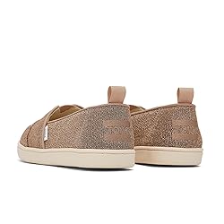 TOMS Girls Alpargata Loafer Flat, Gold Sparkle