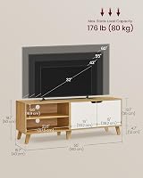 VASAGLE TV Cabinet 140 cm Long Stand 60 Inch TV 2 Doors Adjustable Shelves view 4
