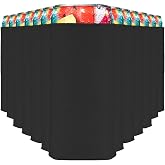 Slim Can Cooler Sleeves (30-Pack) - Soft Insulated Koolies for White Claw & Slim Beer - HTV Blanks - Tall Can Coolies (Black)