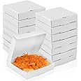 WANGDEFA 50 Pcs Mini Pizza Boxes 3.5 x 3.5 Square Cardboard Mini Pizza Box for Celebrations Party Favors Christmas Birthdays Valentines Day Weddings