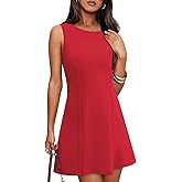 TITOMD Women's Boat Neck Mini Dress Summer Spring 2026 Fashion Sleeveless A Line Cocktail Party Club Short Dresses
