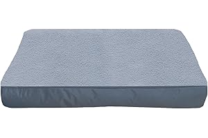 Dalema Dog Bed Cover 53L x 36W x 4H Inch,Heavy Duty Durable Waterproof Fluffy Soft Short Plush Replacement Dog Bed Covers,Washable Removable Pet Bed Mattress Cover with Zipper.Grey