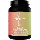 Rule 1 Clear Whey Isolate - 20g All-Whey Isolate Protein Mix, Over 9g EAAs, 90 Calories, Zero Sugar, Easy to Digest, Light, Crisp, and Refreshing Taste (27 Servings, Cherry Limade)