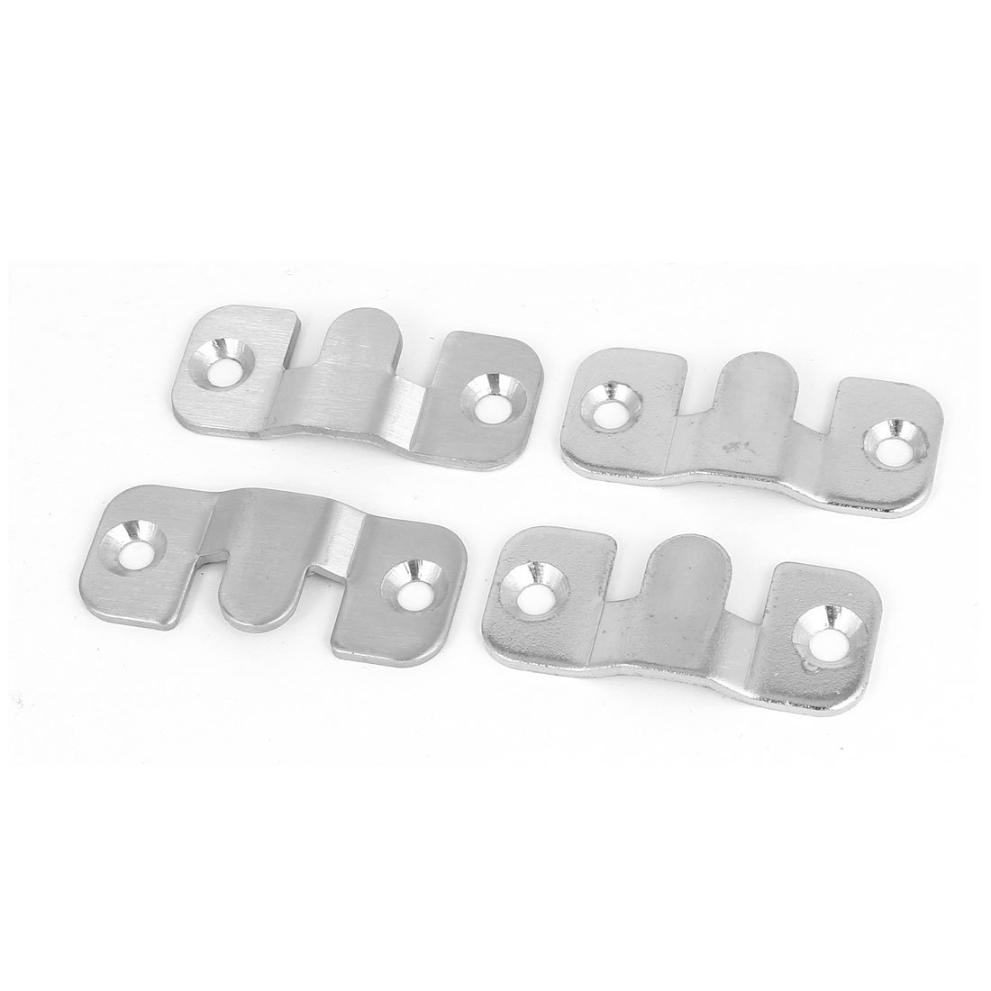 Sourcingmap 44mm x 19mm Stainless Steel Furniture Connecting Photo Frame Sofa Connector 4pcs