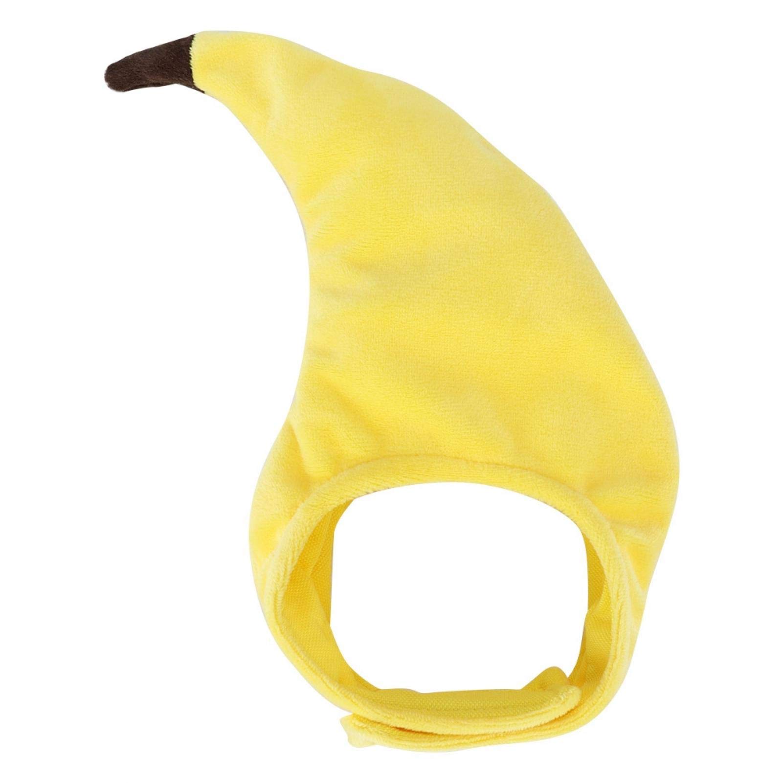 Pet Hat with Design, Simple to Use Funny Banana Hood Transformation Festive Funny Hood(One size)