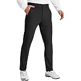 PULI Mens Golf Pants Stretch Work Dress Pants 30" Soft Lightweight Casual Comfy Trousers with Pockets