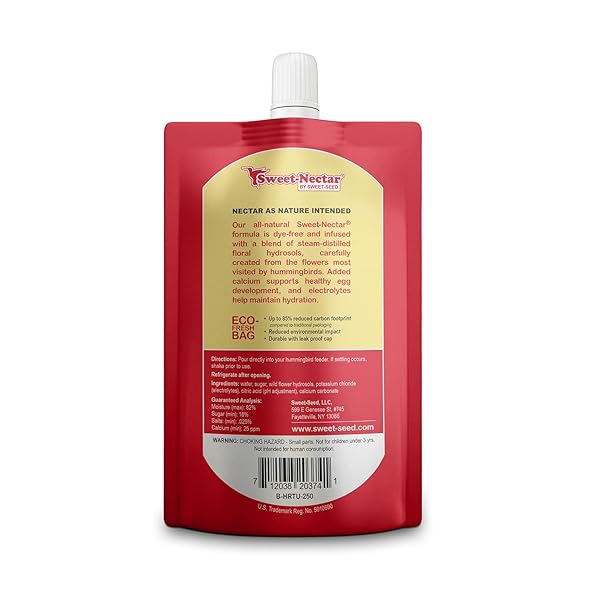 SWEET-SEED HUMMINGBIRD NECTAR, (8.5 OZ) – READY TO USE, MADE IN THE USA | EXTENDS THE LIFE OF NECTAR FOR HUMMINGBIRD FEEDERS – THE ULTIMATE HUMMINGBIRD FOOD