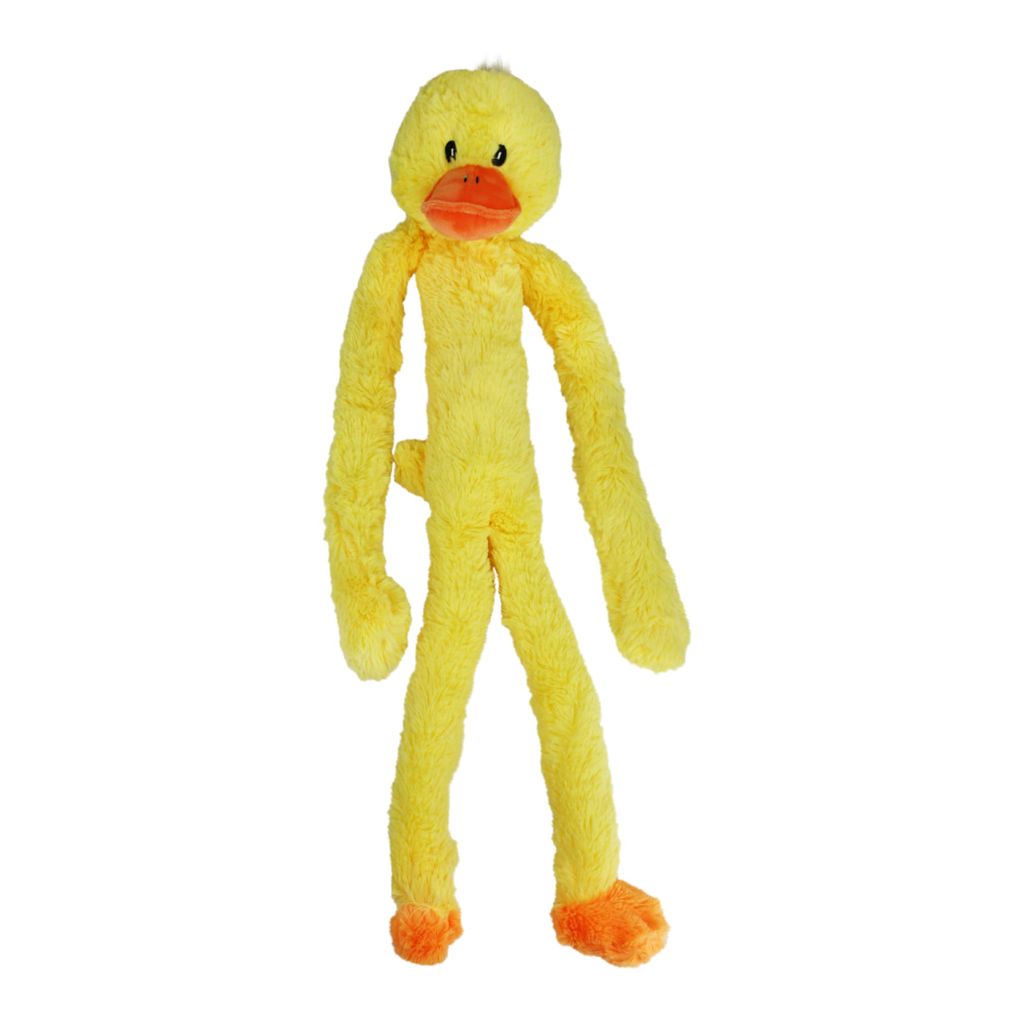 MULTIPET Swingin' Slevin Duck Plush Dog Toy Soft Fun Squeaky Interactive Chewing Playing Fetch Cuddly Stuffed Animal Washable for All Breeds 27"