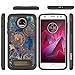 Moto Z2 Force Edition Case, Moto Z2 Force Case, LEEGU [Shock Absorption] Dual Layer Heavy Duty Protective Silicone Plastic Cover Case for Motorola Moto Z2 Force Edition 2017 - Gear Wheel