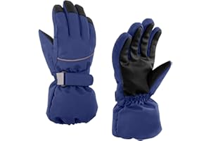 BAVST Kids Winter Glove Boys Girls Snow Ski Waterproof Gloves for Teens Fleece Lining Warm Mittens Outdoor