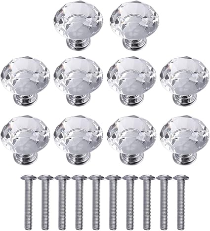OUNONA 10x cristal de diamante Moebelknopf Moebelknoepfe Brazos de