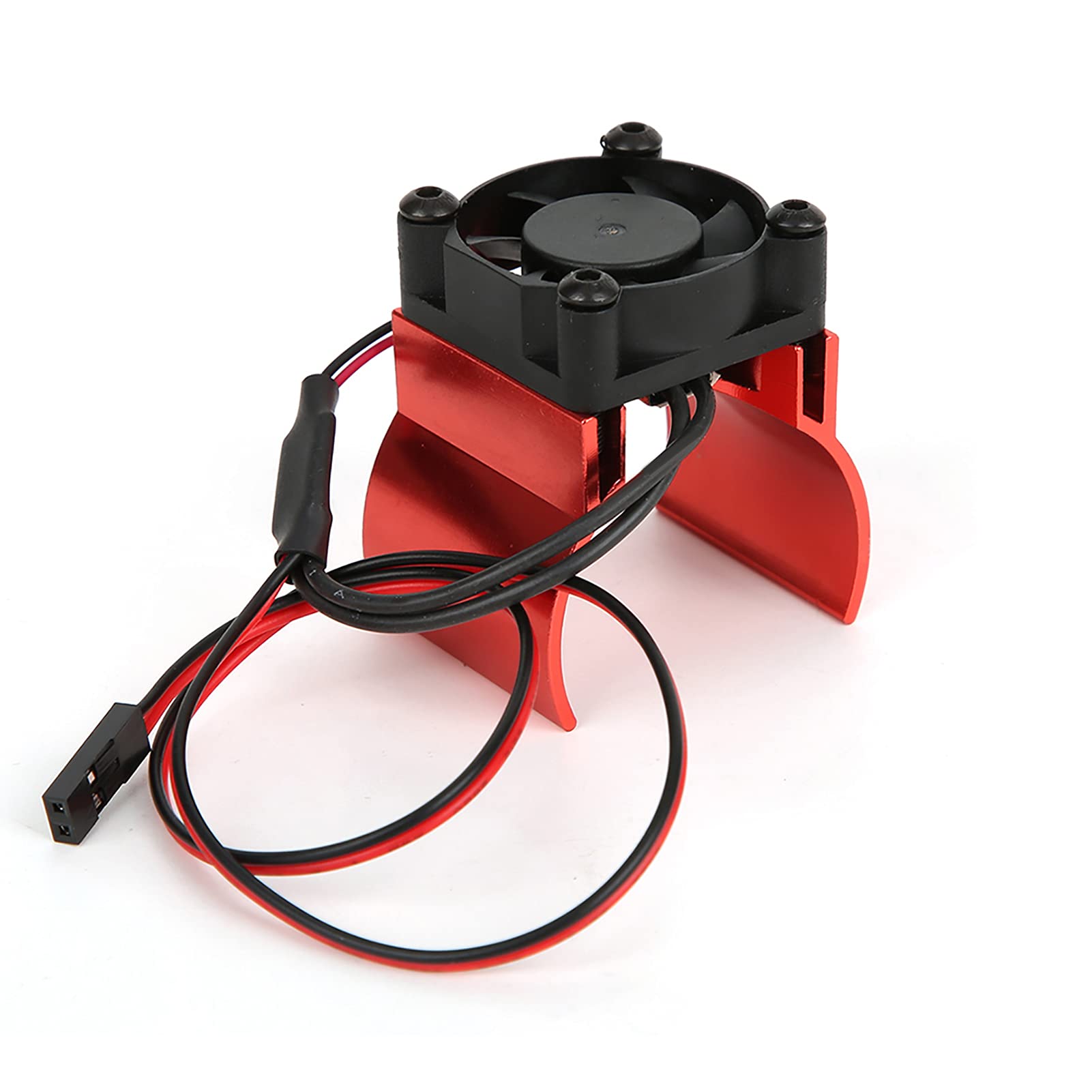 Tbest RC Cooling Fan, RC Car Motor Heatsink Motor Cooling Fin for 1/10 RC Car Traxxas TRX-4(Red)