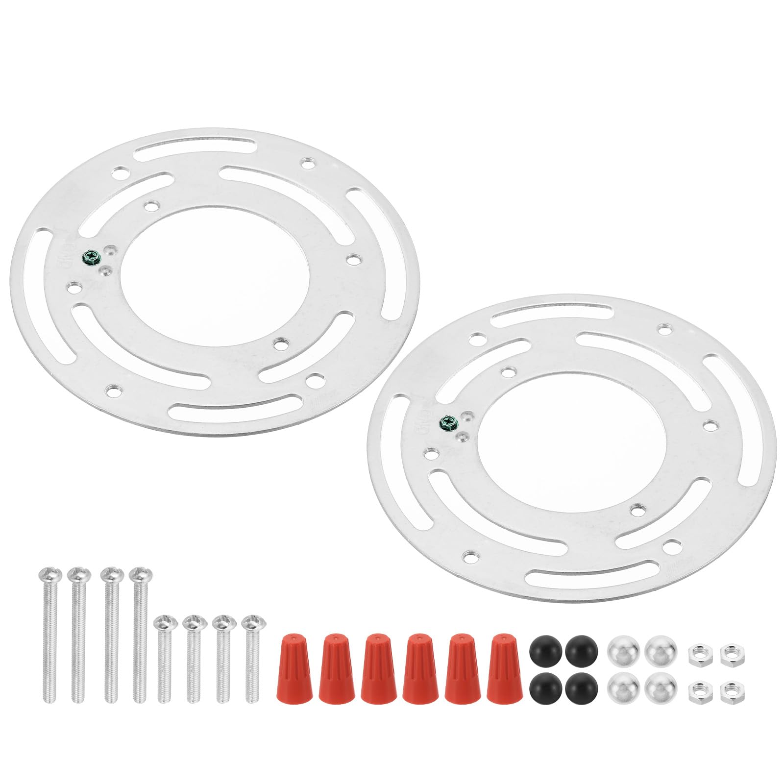 PATIKIL 4 Inch Light Fixture Mounting Bracket, 2 Set Round Ceiling Light Plate Kit Wall Steel Lighting Crossbar for Pendant Lamp Chandelier