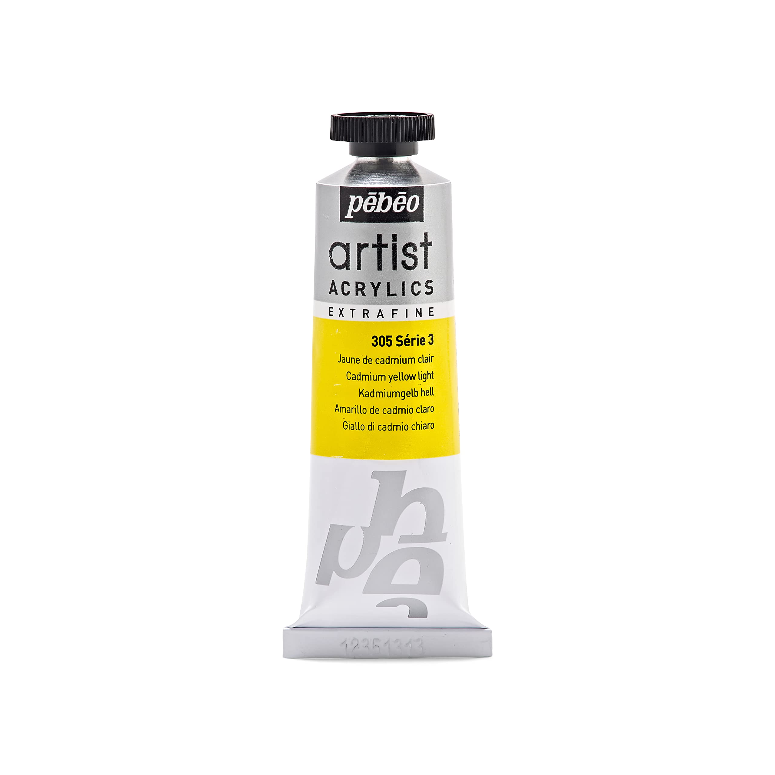 Pebeo 37 ml Artist Acrylics, Light Cadmium Yellow