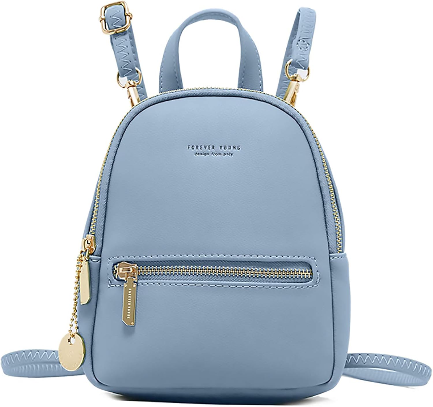 LISM MiniRucksack für Damen, PULeder, 3 Tragemöglichkeiten, leicht, modisch, kleiner Rucksack