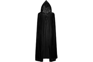 BALENNZ Cape Cloak with Hood - Adults Witch Cape Hooded Cloak for Women Men Halloween Costumes Christmas Cosplay