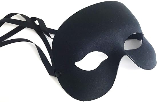 Antifaz Domino Negro Mascara Veneciana Para Los Hombres Superior Calidad Italiana Hecho Amazon Es Juguetes Y Juegos