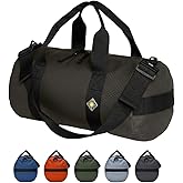 Diamond Ripstop Duffle Bags, Ultra Tough & Tear Resistant, Reinforced Stitching, Weatherproof, Packable Foldable Duffle Bag for Traveling (10" x 20", 25L, Black)