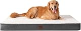 EHEYCIGA Orthopedic Dog Bed Large 91x68x9cm Removable Washable Cover White