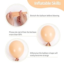 RUBFAC 129pcs Nude Balloons Different Sizes 18 12