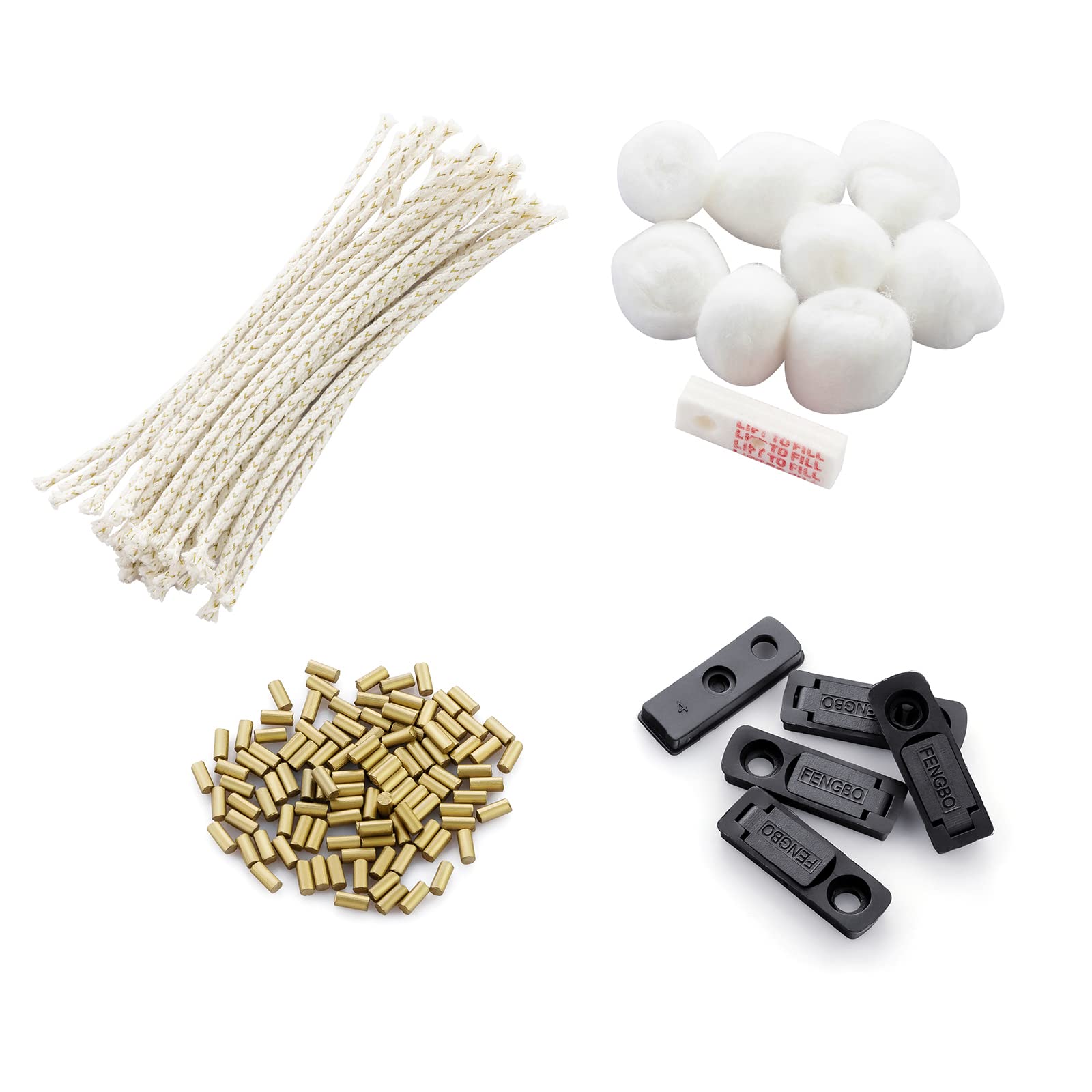 Adibbo Universal Lighter Repair Kit, Petrol Lighter Accessory Set with 100 Pieces Flints, 30 Pieces Wick, Cotton Wool, Rubber Seals, Felt - Classic Style, Kit 1 Color