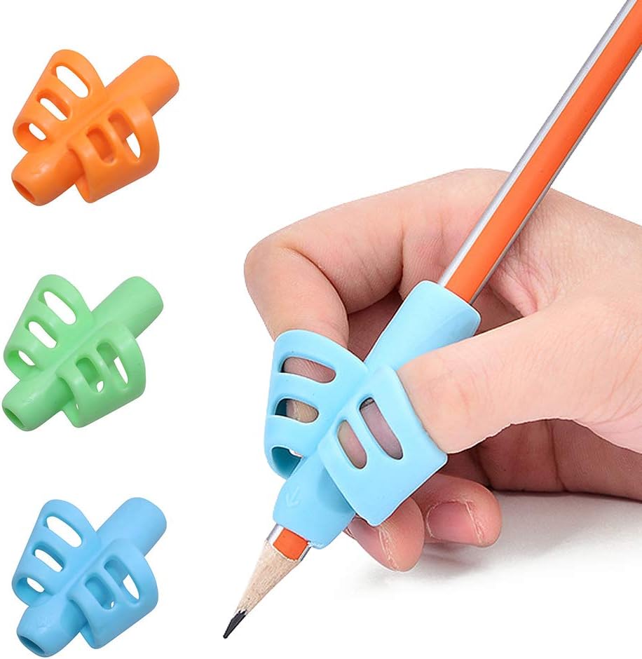 GTWCK Pencil Grips for Kids Handwriting, 3Pcs/Set Writing Correction Utensils Ergonomic Handwriting Aids Pencil Holder Writing Grip,Training Finger Grip Writing Tools for Kids Preschoolers Children