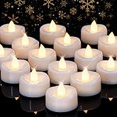 merrynights LED Candles, Tea Lights Candles Battery Operated Bulk, 100PCS Long-Lasting 200 Hours Flameless Tealight Candles, Realistic Flickering Wedding Candles for Festival Decor, 1.5'' D X 1.25'' H