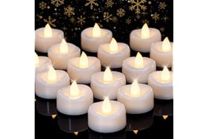 merrynights LED Candles, Tea Lights Candles Battery Operated Bulk, 100PCS Long-Lasting 200 Hours Flameless Tealight Candles, Realistic Flickering Wedding Candles for Festival Decor, 1.5'' D X 1.25'' H