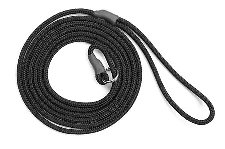 KENSONS for dogs Showleine | Ausstellungsleine - schwarz - OHNE Zugstopp | 4 mm Durchmesser x 160 cm Länge - sportliche Vorfü