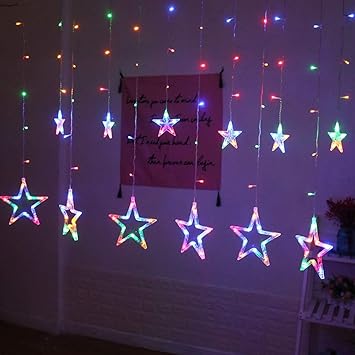 Amazon Com Tuscom Creative Fairy Stars Led Hanging Curtain Lights