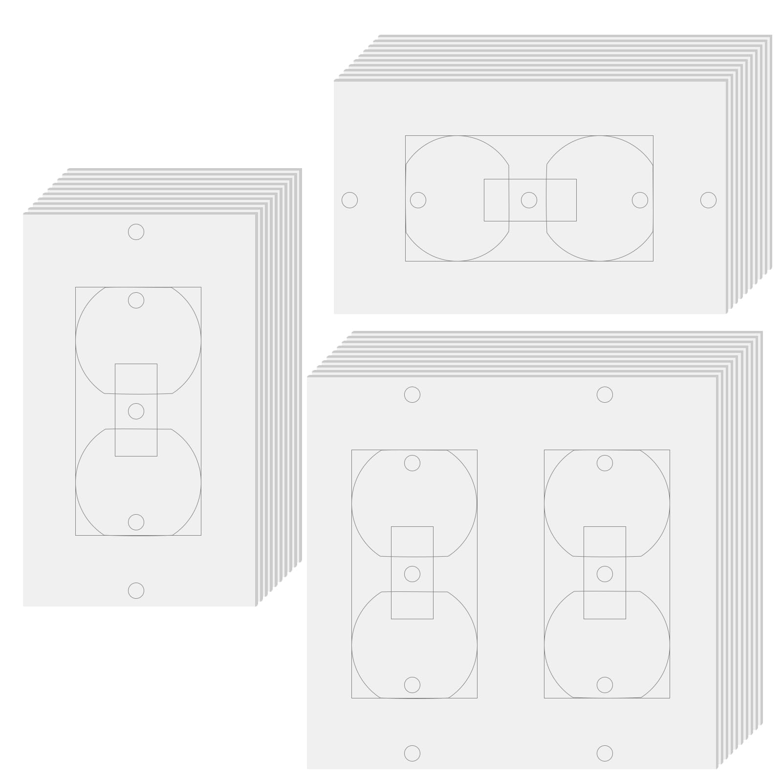 Photo 1 of 30 Pcs Electrical Outlet Insulation Pads, Outlet Insulators and Draft Sealers, Foam Gasket for Electrical Outlet Plates, Wall Insulation Gasket for Switch Covers, Switch Plate Insulation