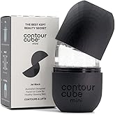Contour Cube Original - Ice Roller for Sculpting & De-Puffing - Face Ice Roller & Massager with BPA-Free Silicone - Ice Mold for Face - Skin Care Tools for Daily Skincare (180ml) - Jet Black
