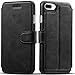 iPhone 8 Plus Case, iPhone 7 Plus Case, Pasonomi iPhone 7 Plus Leather Wallet Case - [Slim Fit] Vintage Flip Case Cover with Stand Function & Credit Card Slots for iPhone 8 Plus & 7 Plus (Black)