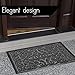 Quality Entrance Rug Door Mat Super Effective Shoe Scraper Fabric Elegant Welcome Design Indoor And Outdoor Doormat Super Grip Rubber Backing Color Grey Size 17.5