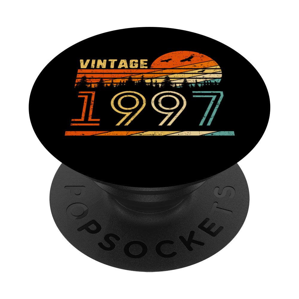 Vintage 1997 Retro 23rd Birthday Gift Fun B-day 23 Years Old PopSockets Grip and Stand for Phones and Tablets