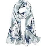 MEISEE 100% Mulberry Silk Long Scarf for Women Large Oblong Sunscreen Shawls Wraps Neck Headscarf Hair Wraps Gift Packed