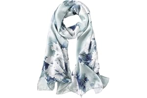 MEISEE 100% Mulberry Silk Long Scarf for Women Large Sunscreen Shawls Wraps Headscarf and Neck- Hair Wraps with Gift Packed