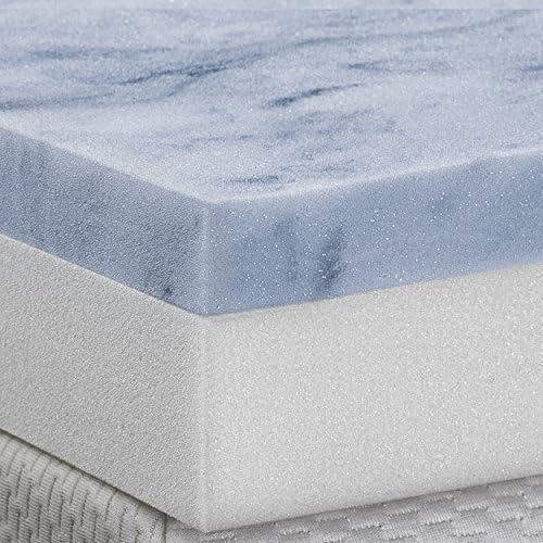 Serenia Sleep 4-Inch Two Layer Topper Gel Memory Foam Made in the USA, Twin
