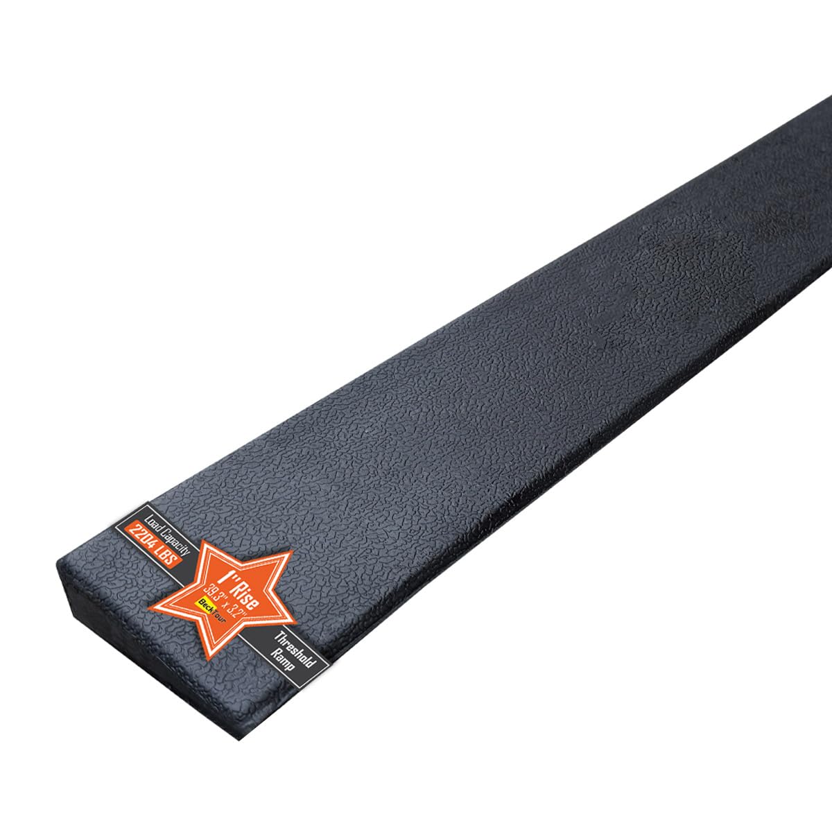 Photo 1 of 1'' Rise Rubber Threshold Ramp - 2204 LBS Capacity, Non-Slip, Cuttable & Adjustable - Handicap Ramp for Wheelchair Scooter Stroller - Driveway Curb Ramps for Doorways 1" Rise (39.3"x3.2")